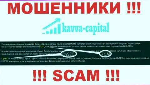 FCA - это проплаченный регулирующий орган, вроде как курирующий Kavva-Capital Com