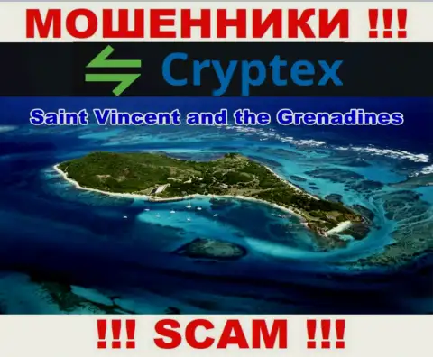 Из компании Криптекс Нет деньги возвратить невозможно, они имеют офшорную регистрацию - Сент-Винсент и Гренадины