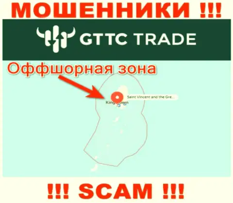 МОШЕННИКИ GT TC Trade имеют регистрацию довольно-таки далеко, а именно на территории - Saint Vincent and the Grenadines