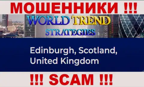 С Ворлд Тренд Стратеджис ЛП слишком опасно иметь дела, поскольку их адрес регистрации в оффшорной зоне - Edinburgh, Scotland, United Kingdom