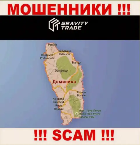 Gravity Trade беспрепятственно дурачат доверчивых людей, потому что базируются на территории Commonwealth of Dominica
