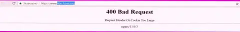 Официальный ресурс ДЦ FIBO Group Ltd несколько дней вне доступа и выдает - 400 Bad Request (неверный запрос)