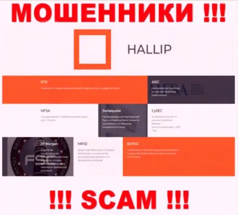 У организации Hallip есть лицензия на осуществление деятельности от мошеннического регулятора - ASIC