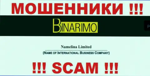 Юридическим лицом Binarimo считается - Namelina Limited