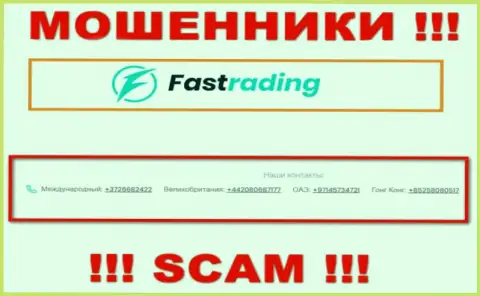 Fas Trading циничные internet-аферисты, выдуривают финансовые средства, звоня жертвам с разных номеров телефонов