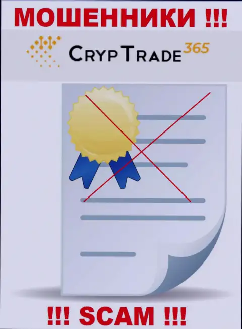 С CrypTrade365 крайне рискованно работать, они не имея лицензии, успешно воруют денежные вложения у клиентов