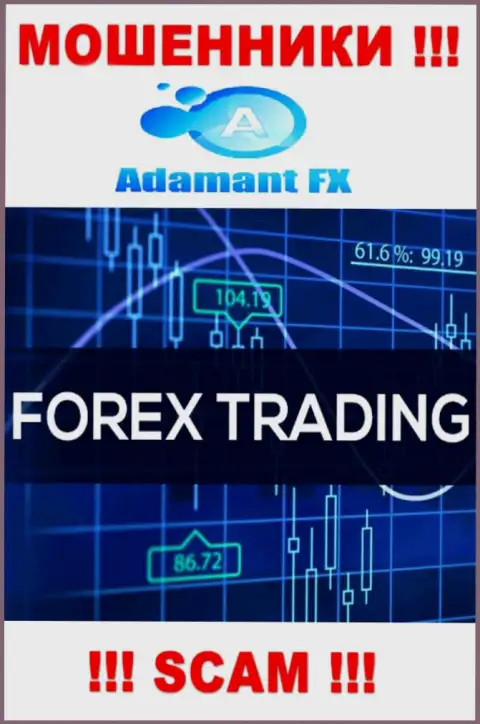 Что касается вида деятельности AdamantFX Io (Forex) - это несомненно обман