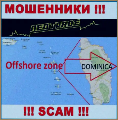 За надувательство клиентов internet-мошенникам NeoTrade Pro точно ничего не будет, т.к. они скрылись в офшорной зоне: 8 Copthall, Roseau Valley, 00152 Commonwealth of Dominica