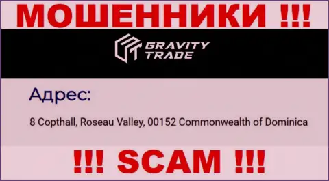 IBC 00018 8 Copthall, Roseau Valley, 00152 Commonwealth of Dominica это офшорный официальный адрес Gravity Trade, показанный на сайте указанных жуликов