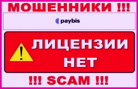 Данных о лицензии PayBis Com у них на официальном интернет-портале нет - это РАЗВОДНЯК !!!