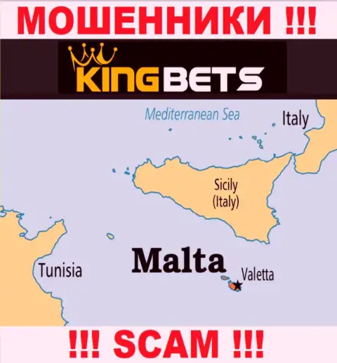 King Bets - это интернет-мошенники, имеют офшорную регистрацию на территории Malta