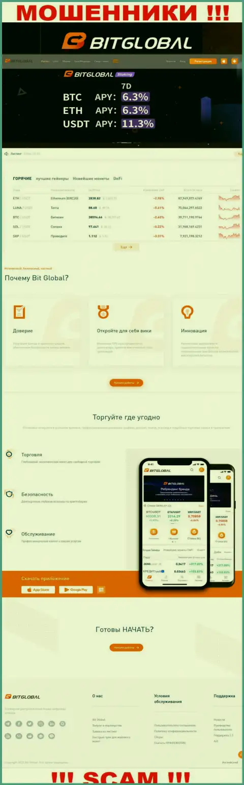 Официальная internet страница организации Bit Global