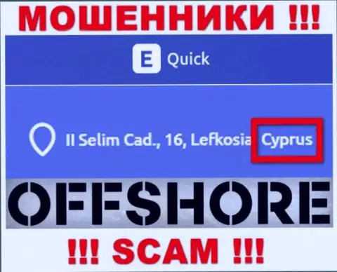 Cyprus - именно здесь юридически зарегистрирована неправомерно действующая организация QuickETools