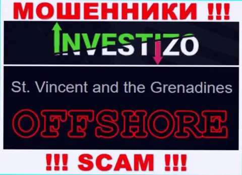 Т.к. Investizo расположились на территории St. Vincent and the Grenadines, прикарманенные финансовые вложения от них не забрать