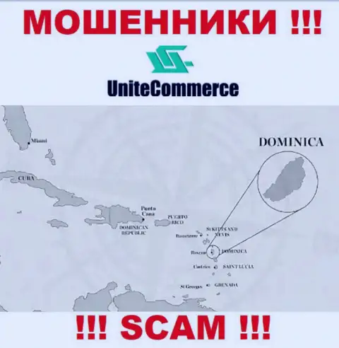 Unite Commerce пустили свои корни в оффшоре, на территории - Commonwealth of Dominica