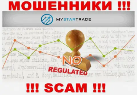 У My Star Trade на веб-ресурсе не найдено сведений о регуляторе и лицензии компании, а следовательно их вообще нет