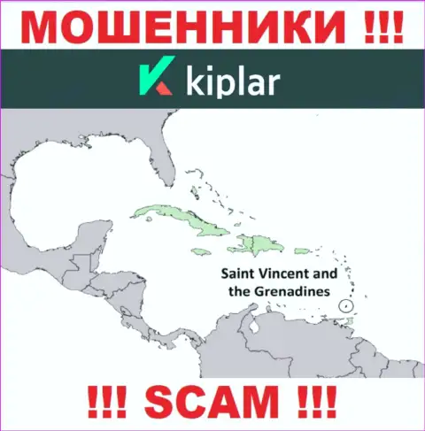 МОШЕННИКИ Kiplar Ltd имеют регистрацию невероятно далеко, на территории - St. Vincent and the Grenadines