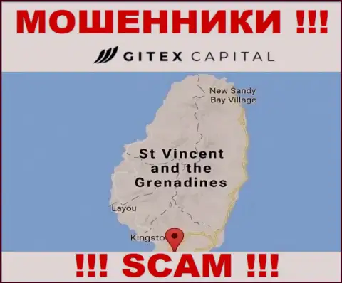 На своем сайте Гитекс Капитал написали, что они имеют регистрацию на территории - St. Vincent and the Grenadines