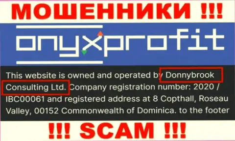 Юр лицо организации Onyx Profit - это Donnybrook Consulting Ltd, информация взята с официального информационного сервиса