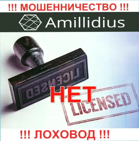 Лицензию Амиллидиус Ком не имеют и никогда не имели, т.к. мошенникам она не нужна, ОСТОРОЖНЕЕ !!!