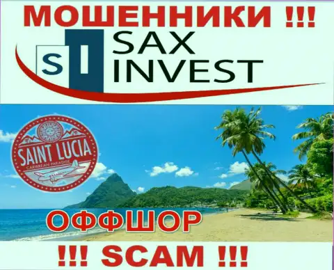 Так как Сакс Инвест имеют регистрацию на территории Saint Lucia, присвоенные депозиты от них не вернуть