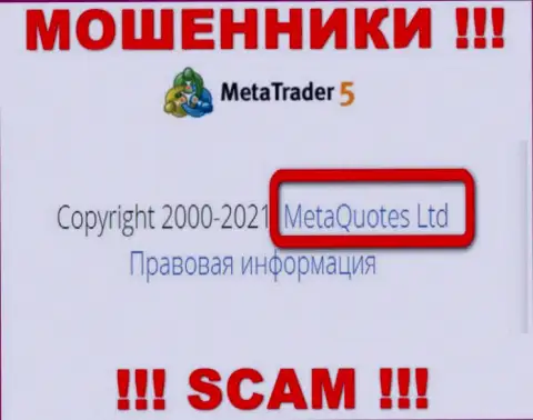 MetaQuotes Ltd - это организация, которая владеет мошенниками МТ5