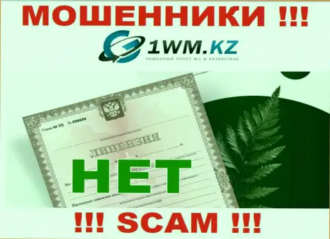 1WM Kz не смогли получить лицензию на ведение своего бизнеса - очередные интернет мошенники