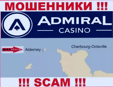 Поскольку AdmiralCasino Com находятся на территории Алдерней, похищенные деньги от них не забрать