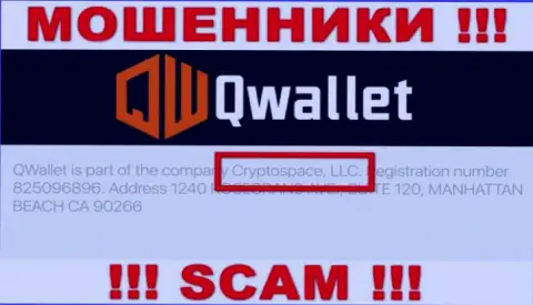 На официальном сайте Q Wallet отмечено, что этой конторой управляет Cryptospace LLC
