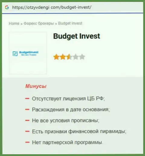 Обзор противозаконных действий scam-проекта BudgetInvest Org - это МОШЕННИКИ !!!