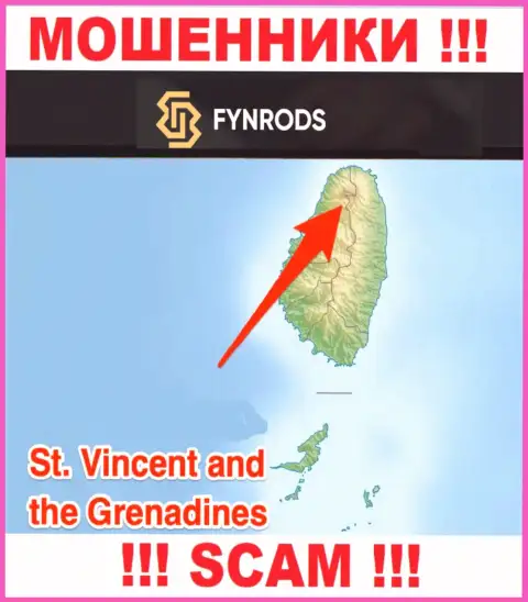 Fynrods - это МОШЕННИКИ, которые зарегистрированы на территории - Saint Vincent and the Grenadines
