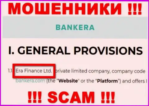 Era Finance Ltd, которое владеет компанией Bankera