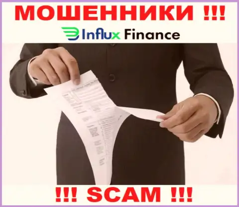 InFluxFinance не получили лицензии на осуществление своей деятельности - это МОШЕННИКИ