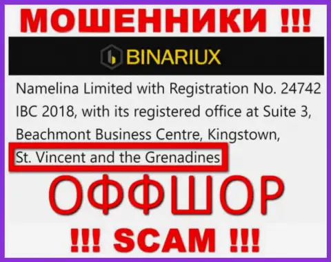 Binariux - это ВОРЮГИ, которые зарегистрированы на территории - Сент-Винсент и Гренадины